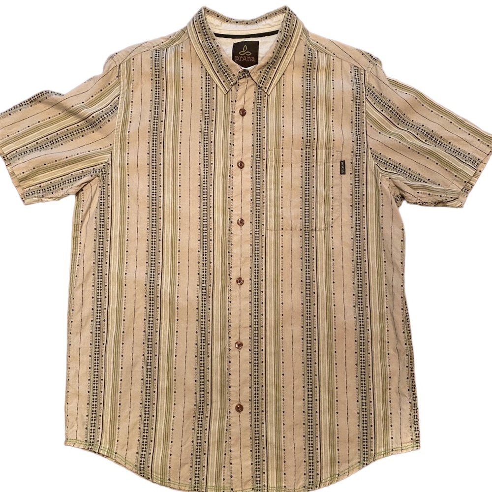 Prana mens short sleeve button down